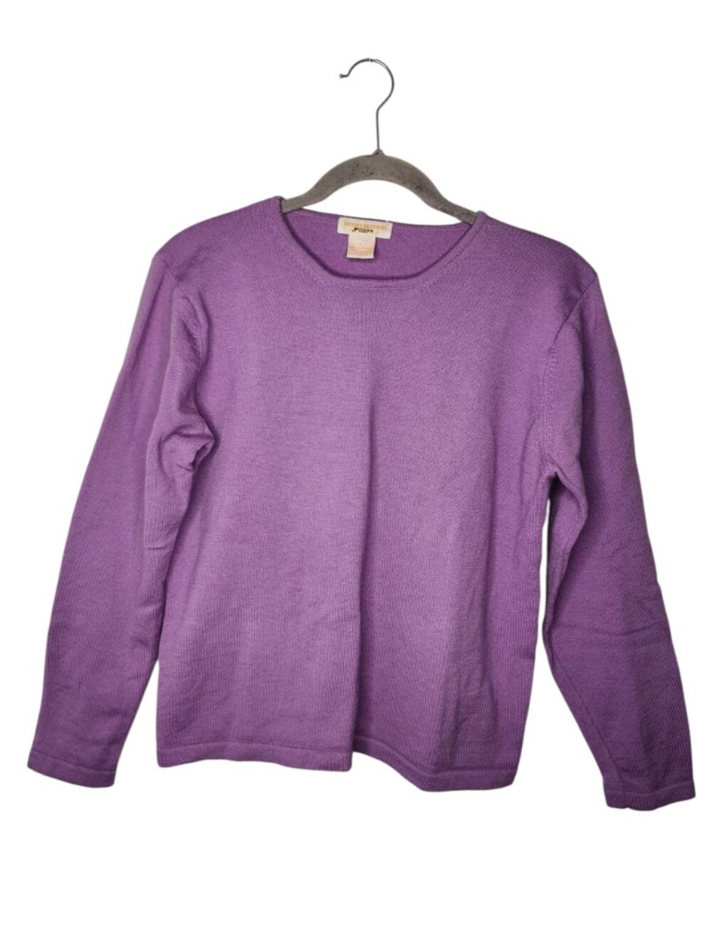 Brooks Brothers Purple 100% Merino Wool Pullover Sweater Size Large
